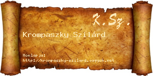 Krompaszky Szilárd névjegykártya
